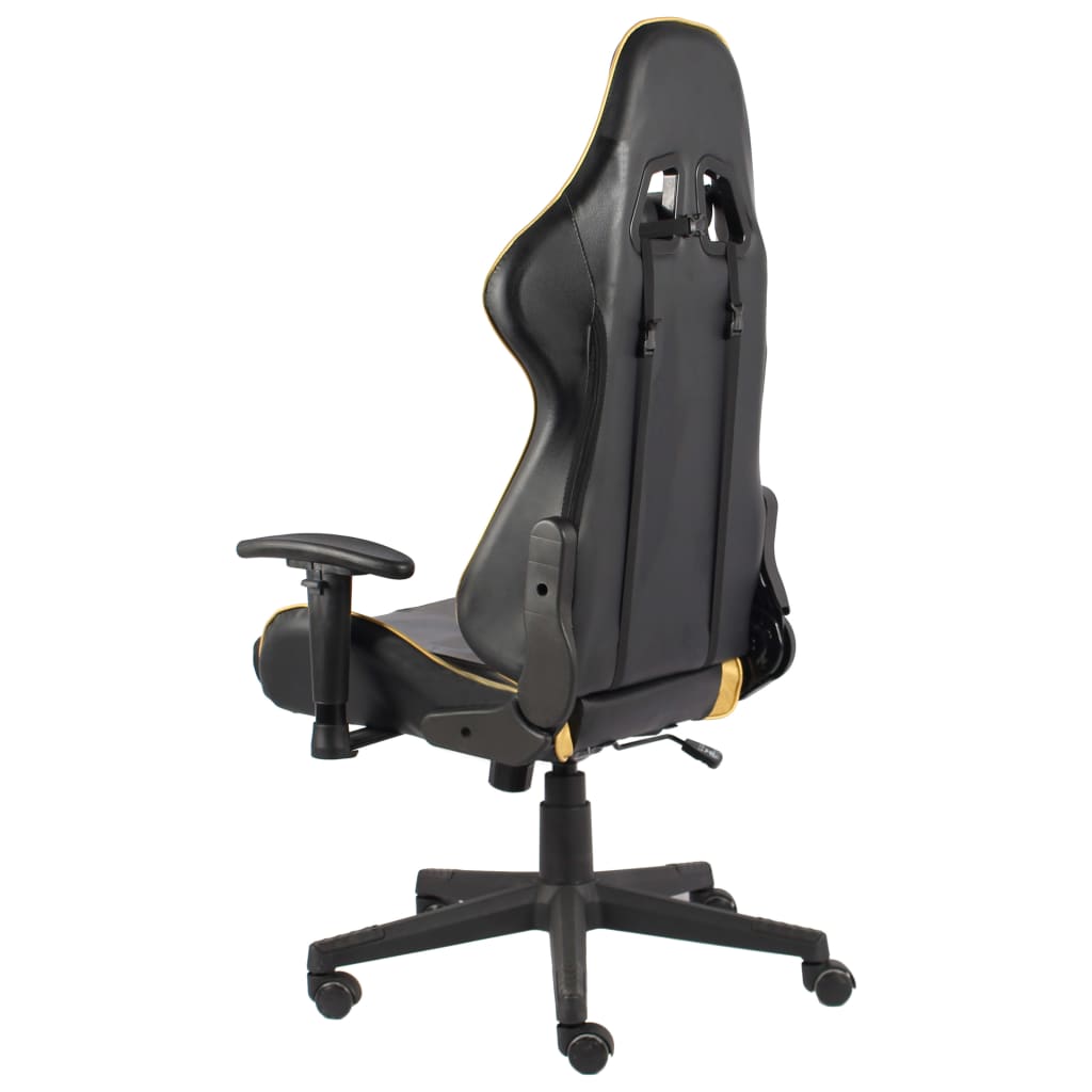 vidaXL Gaming-Stuhl Drehbar Golden PVC