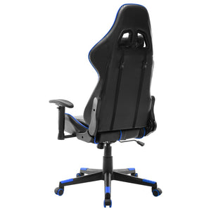 vidaXL Gaming-Stuhl Schwarz und Blau Kunstleder