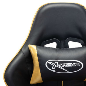 vidaXL Gaming-Stuhl Schwarz und Golden Kunstleder