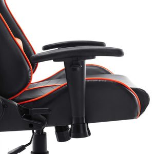 vidaXL Gaming-Stuhl Schwarz und Orange Kunstleder