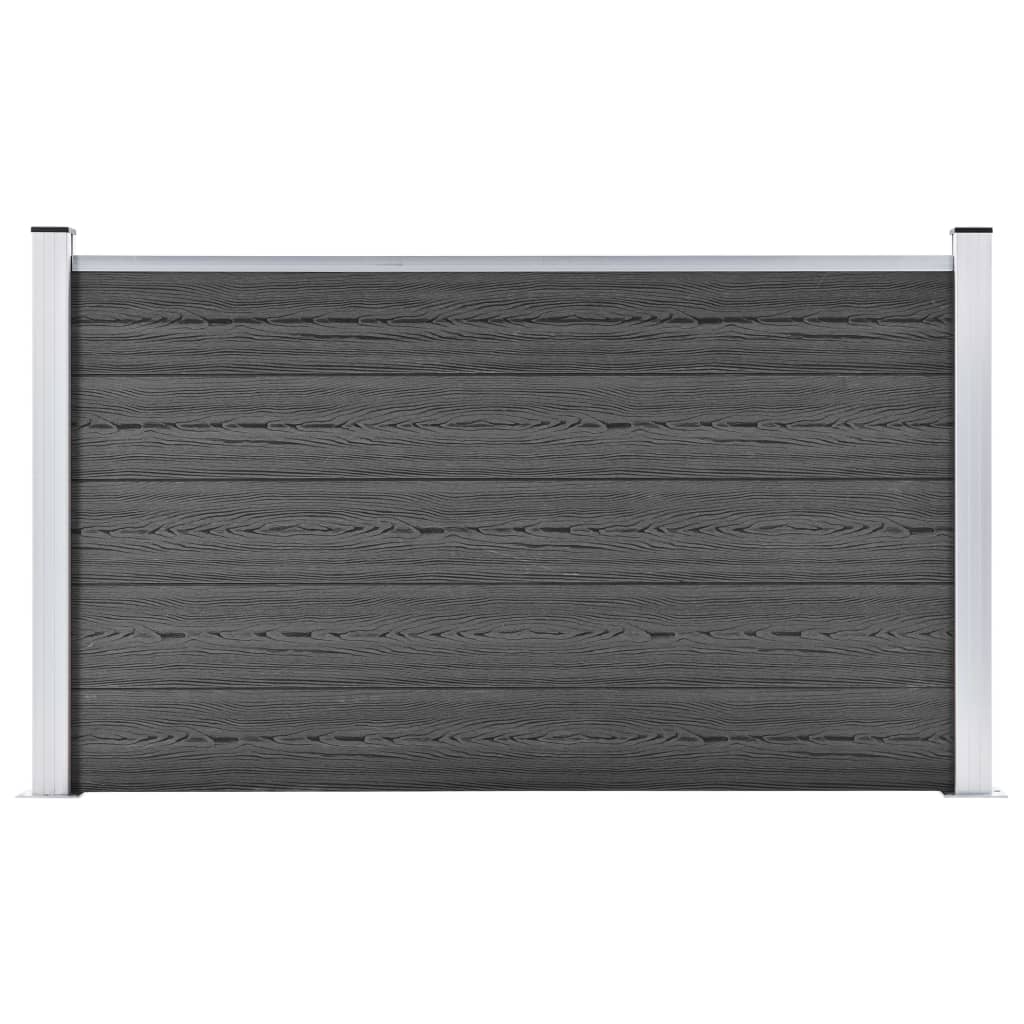 vidaXL Zaunelement WPC 180x105 cm Schwarz