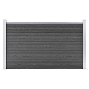 vidaXL Zaunelement WPC 180x105 cm Schwarz