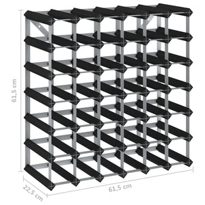 vidaXL Weinregal für 42 Flaschen Schwarz Massivholz Kiefer