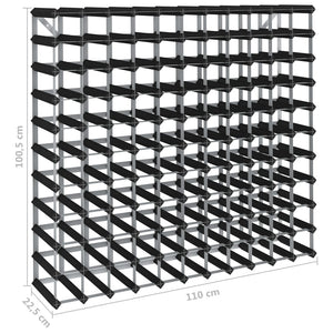 vidaXL Weinregal für 120 Flaschen Schwarz Massivholz Kiefer