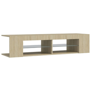 vidaXL TV-Schrank mit LED-Leuchten Sonoma-Eiche 135x39x30 cm