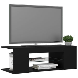 vidaXL TV-Schrank mit LED-Leuchten Schwarz 90x39x30cm