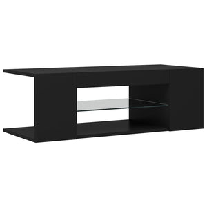 vidaXL TV-Schrank mit LED-Leuchten Schwarz 90x39x30cm