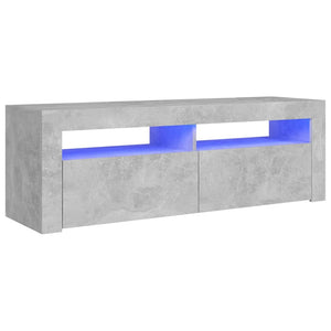 vidaXL TV-Schrank mit LED-Beleuchtung Betongrau 120x35x40 cm