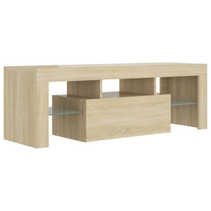 TV-Schrank mit LED-Leuchten Sonoma-Eiche 120x35x40 cm Stilecasa