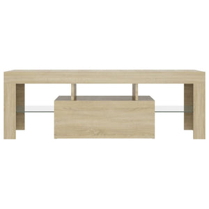 TV-Schrank mit LED-Leuchten Sonoma-Eiche 120x35x40 cm Stilecasa