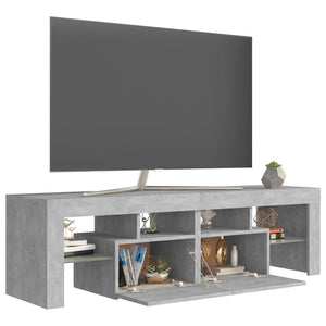 TV-Schrank mit LED-Beleuchtung Betongrau 140x36,5x40 cm Stilecasa