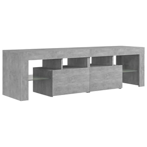 TV-Schrank mit LED-Beleuchtung Betongrau 140x36,5x40 cm Stilecasa