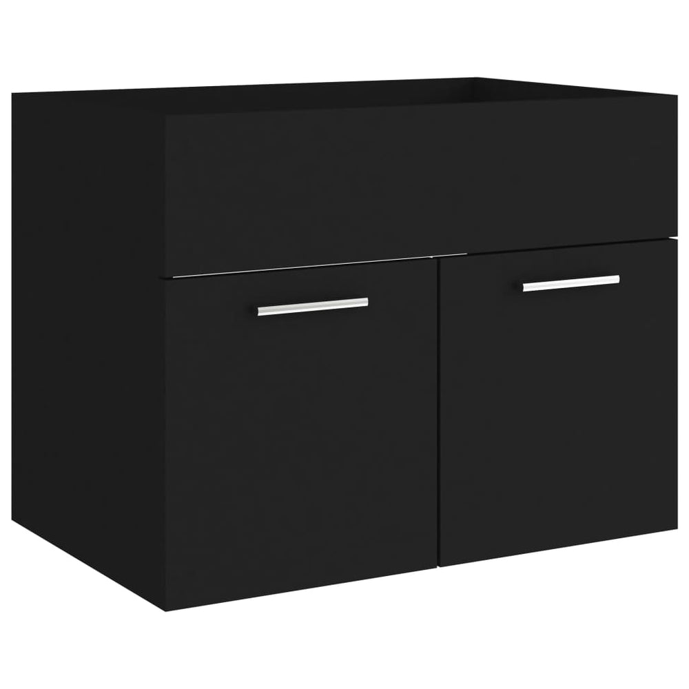 Waschbeckenunterschrank Schwarz 60x38,5x46 cm Holzwerkstoff VIDAXL