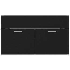 Waschbeckenunterschrank Schwarz 80x38,5x46 cm Holzwerkstoff VIDAXL