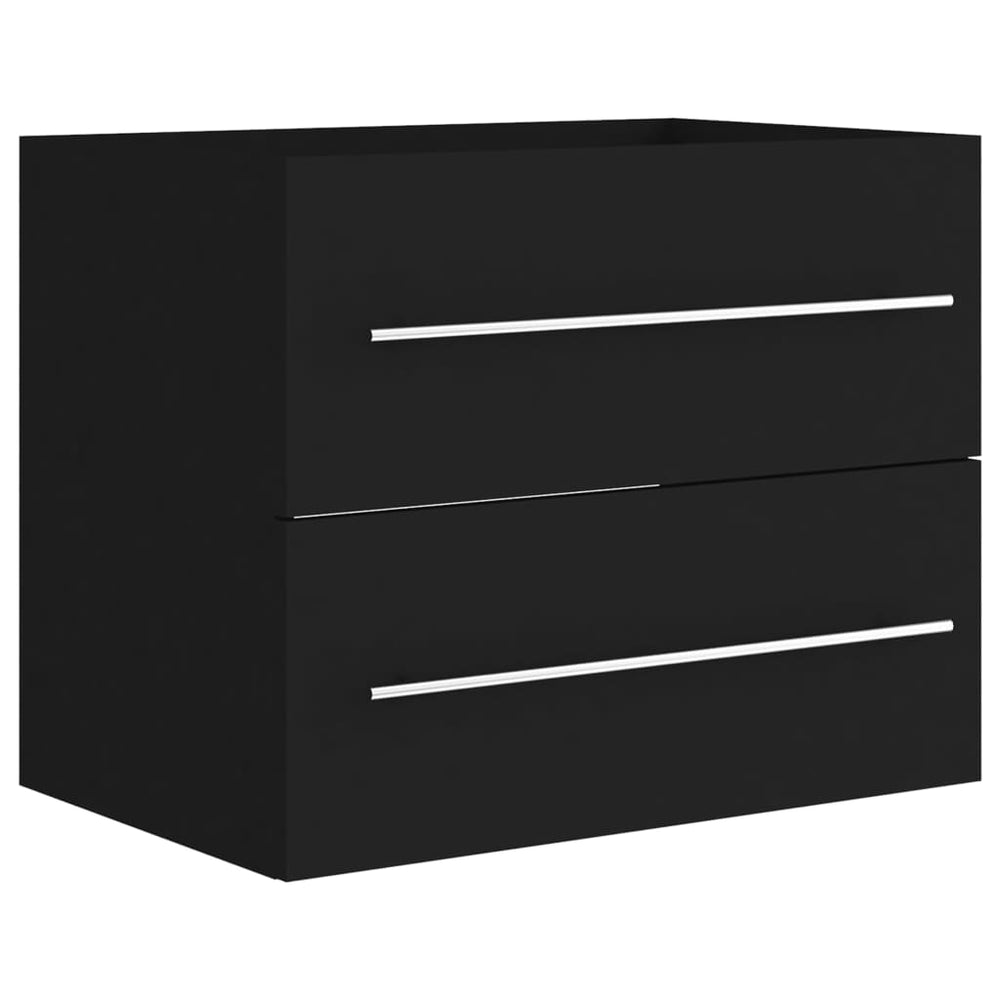 Waschbeckenunterschrank Schwarz 60x38,5x48 cm Holzwerkstoff VIDAXL