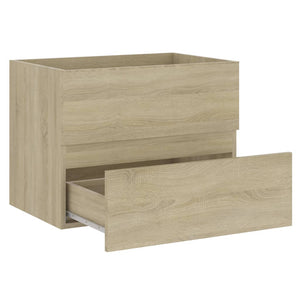 Waschbeckenunterschrank Sonoma-Eiche 60x38,5x45cm Holzwerkstoff Stilecasa