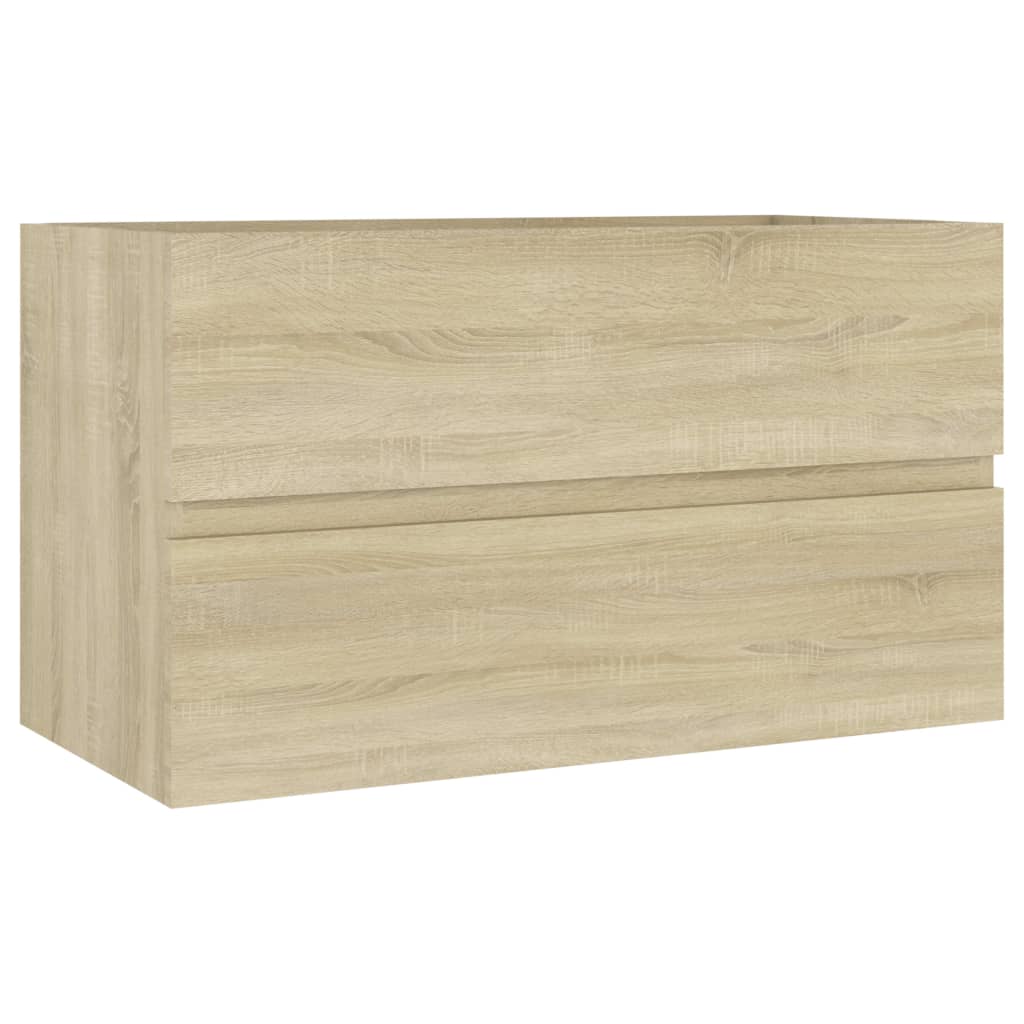 Waschbeckenunterschrank Sonoma-Eiche 80x38,5x45cm Holzwerkstoff Stilecasa