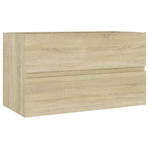 Waschbeckenunterschrank Sonoma-Eiche 80x38,5x45cm Holzwerkstoff Stilecasa