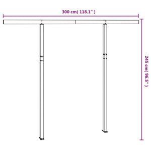 vidaXL Stützen für Markisen Weiß 300x245 cm Eisen