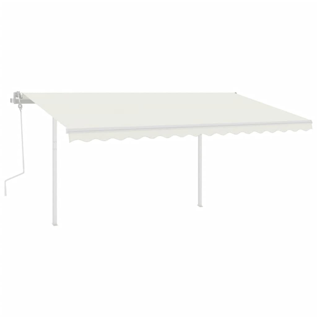 vidaXL Stützen für Markisen Weiß 450x245 cm Eisen