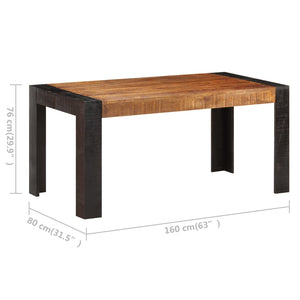 vidaXL Esstisch 160x80x76 cm Massivholz Mango