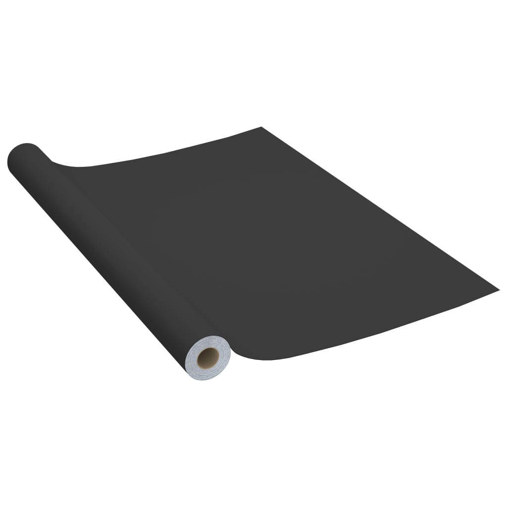 vidaXL Möbelfolien Selbstklebend 2 Stk. Schwarz 500x90 cm PVC