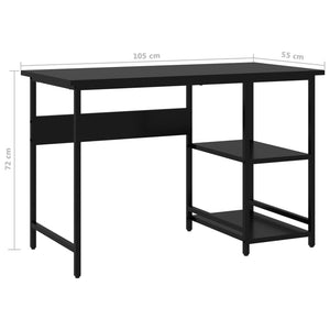 Computertisch Schwarz 105x55x72 cm MDF und Metall Stilecasa