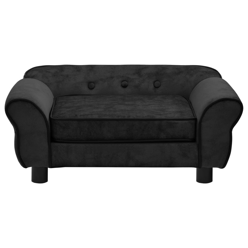 Hundesofa Schwarz 72x45x30 cm Plüsch Stilecasa