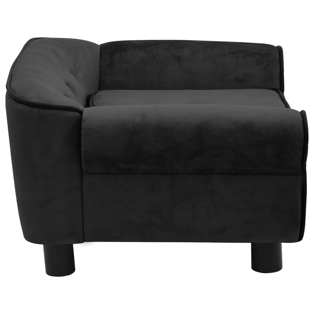 Hundesofa Schwarz 72x45x30 cm Plüsch Stilecasa