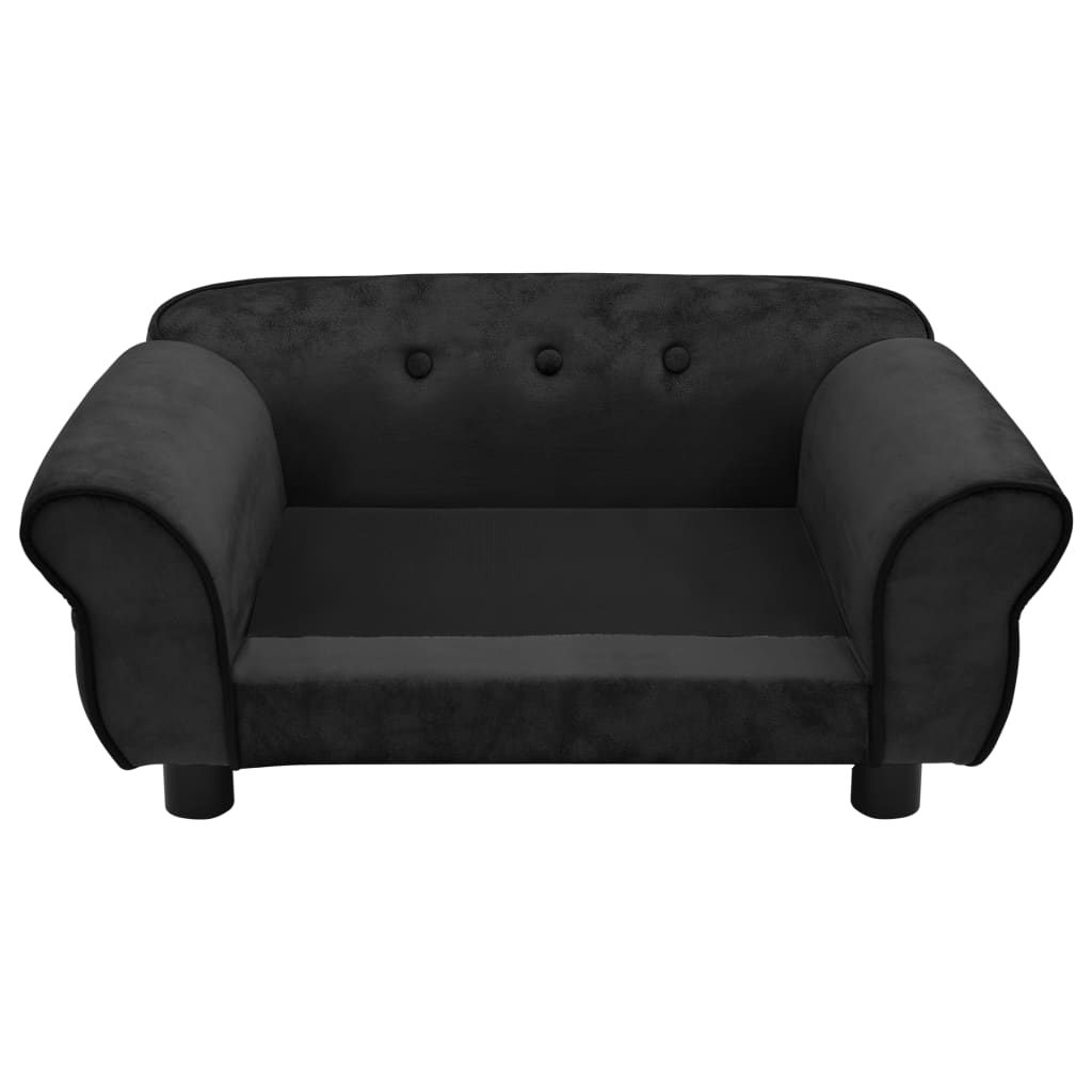 Hundesofa Schwarz 72x45x30 cm Plüsch Stilecasa