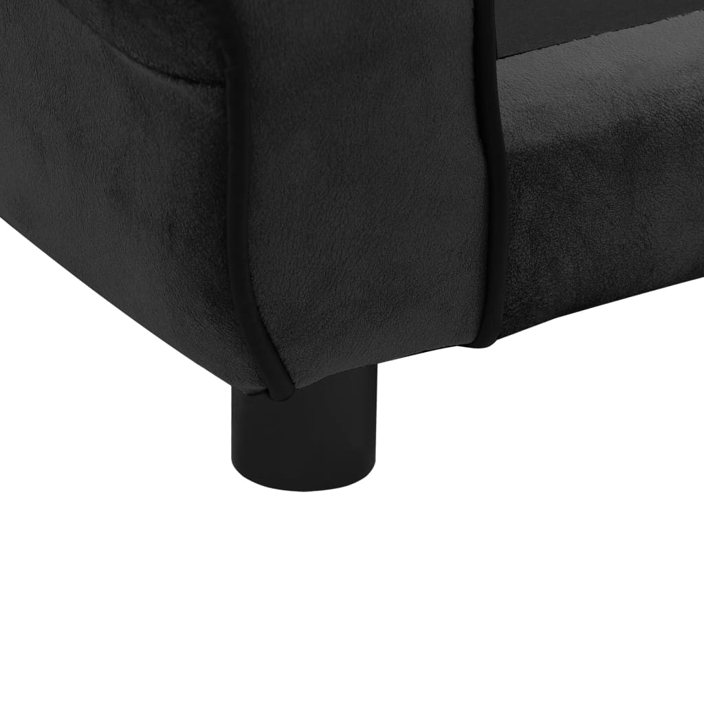 Hundesofa Schwarz 72x45x30 cm Plüsch Stilecasa