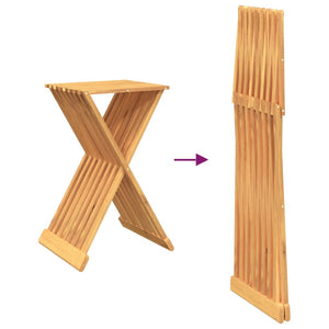 vidaXL Klapphocker 40x32,5x70 cm Massivholz Teak