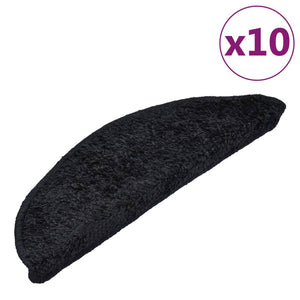 vidaXL Stufenmatten 10 Stk. 56x17x3 cm Schwarz