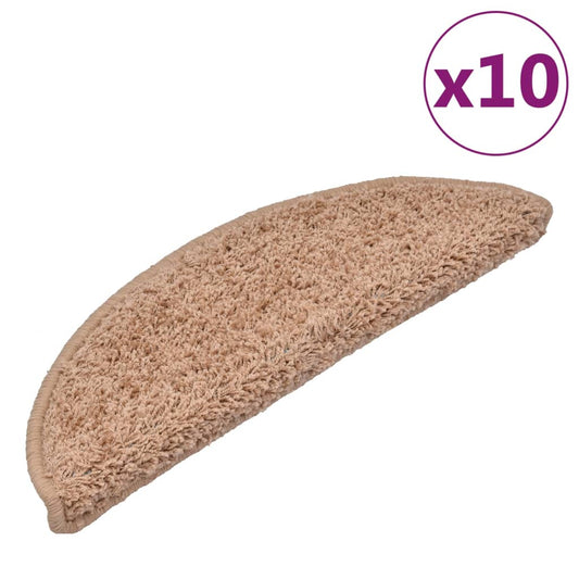 vidaXL Stufenmatten 10 Stk. 56x17x3 cm Beige