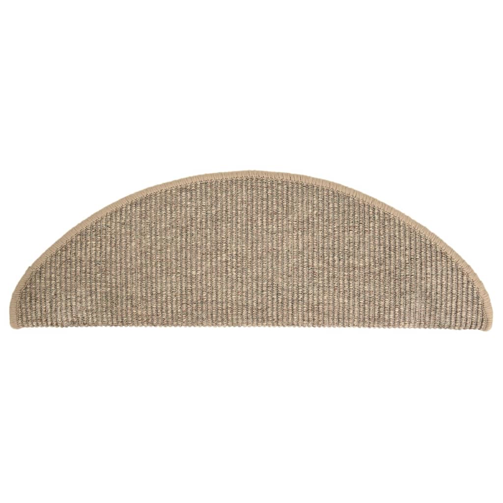 vidaXL Stufenmatten Selbstklebend 15 Stk. Dunkelbeige 65x21x4 cm