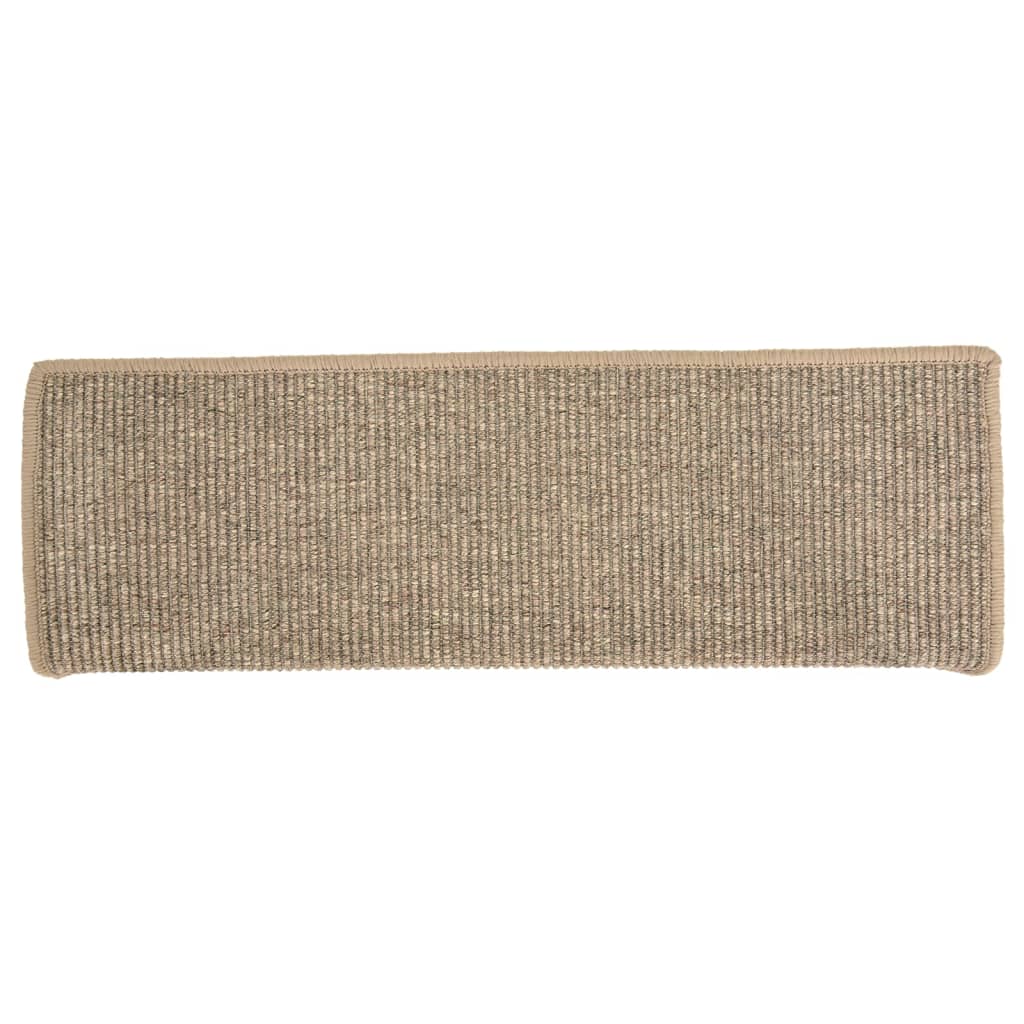 vidaXL Stufenmatten Selbstklebend 15 Stk. Dunkelbeige 65x21x4 cm