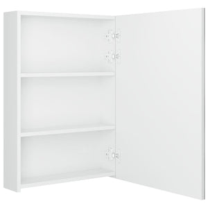 LED-Spiegelschrank fürs Bad Glänzend Weiß 50x13x70 cm VIDAXL