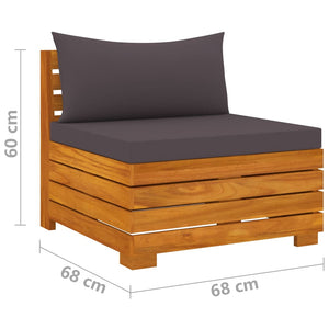 vidaXL 2-tlg. Garten-Lounge-Set mit Kissen Massivholz Akazie