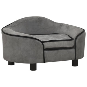 vidaXL Hundesofa Grau 67x47x36 cm Plüsch