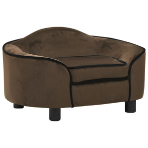 vidaXL Hundesofa Braun 67x47x36 cm Plüsch