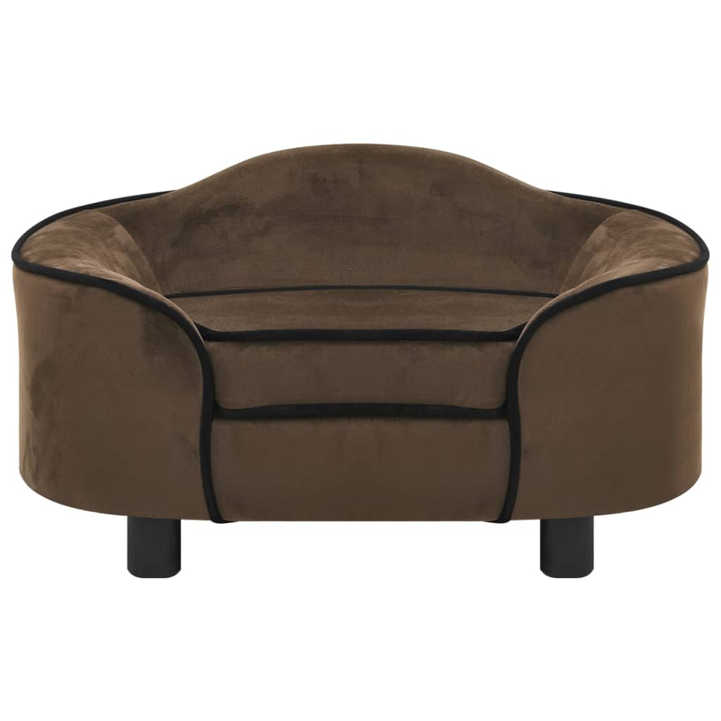 vidaXL Hundesofa Braun 67x47x36 cm Plüsch