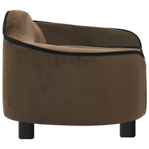 vidaXL Hundesofa Braun 67x47x36 cm Plüsch