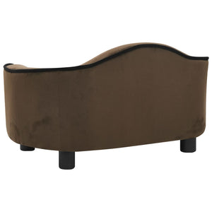 vidaXL Hundesofa Braun 67x47x36 cm Plüsch