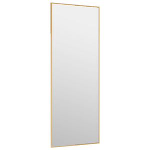 vidaXL Türspiegel Golden 30x80 cm Glas und Aluminium