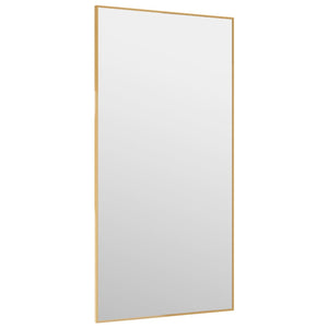 vidaXL Türspiegel Golden 40x80 cm Glas und Aluminium