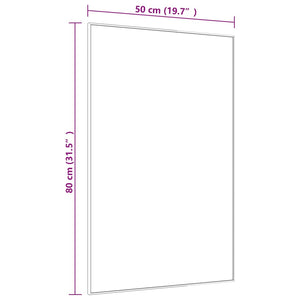 vidaXL Türspiegel Golden 50x80 cm Glas und Aluminium