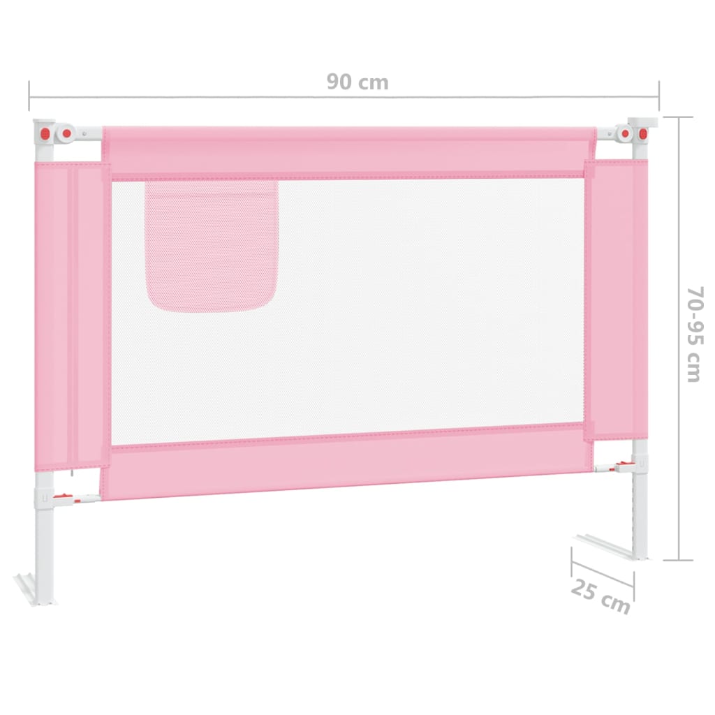 Kleinkind-Bettschutzgitter Rosa 90x25 cm Stoff Stilecasa