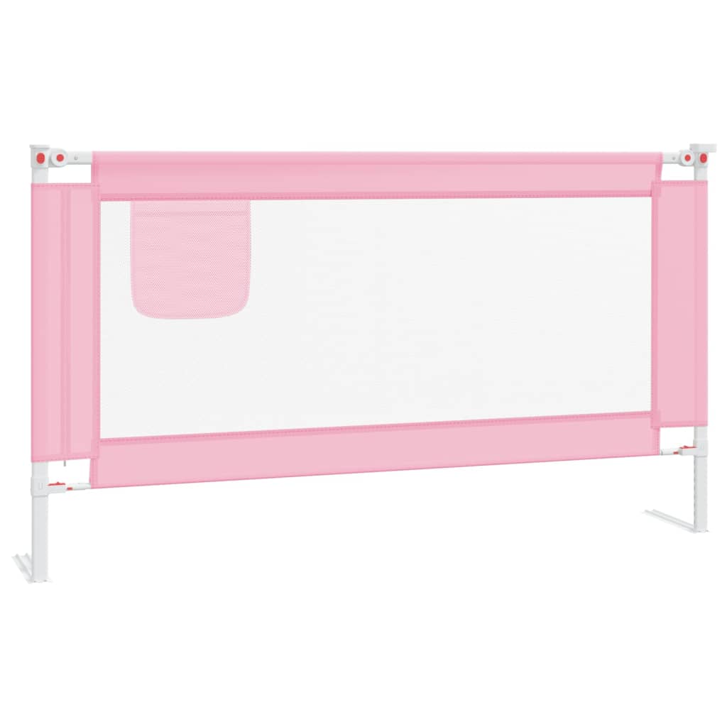 Kleinkind-Bettschutzgitter Rosa 150x25 cm Stoff Stilecasa