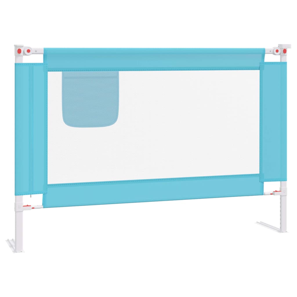 Kleinkind-Bettschutzgitter Blau 100x25 cm Stoff Stilecasa