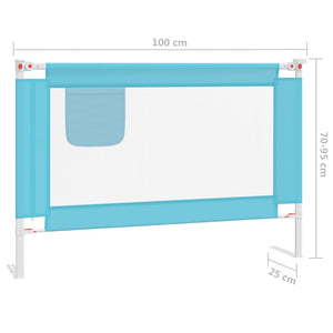 Kleinkind-Bettschutzgitter Blau 100x25 cm Stoff Stilecasa